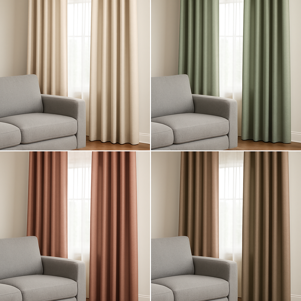 پرده مناسب مبل طوسی