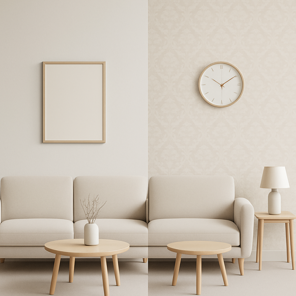 کاغذ دیواری ساده بهتره یا طرح دار ؟
