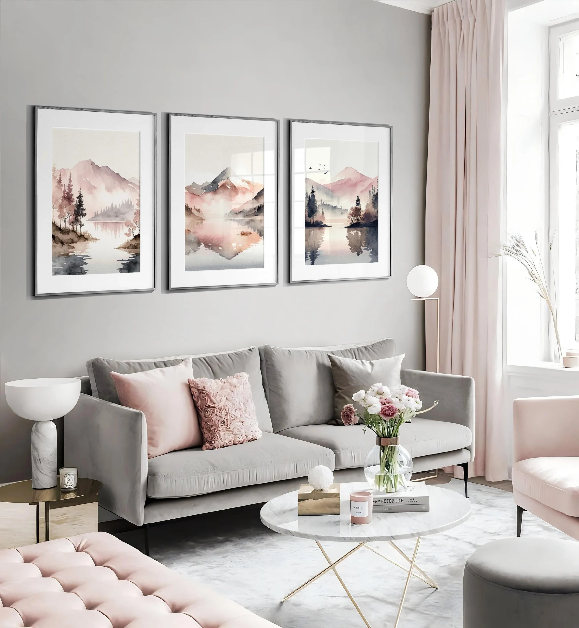 دکوراسیون منزل طوسی صورتی