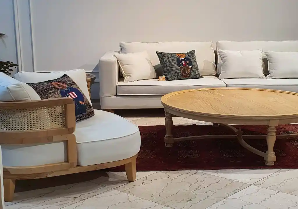 مبل ال طوسی روشن با مشکی