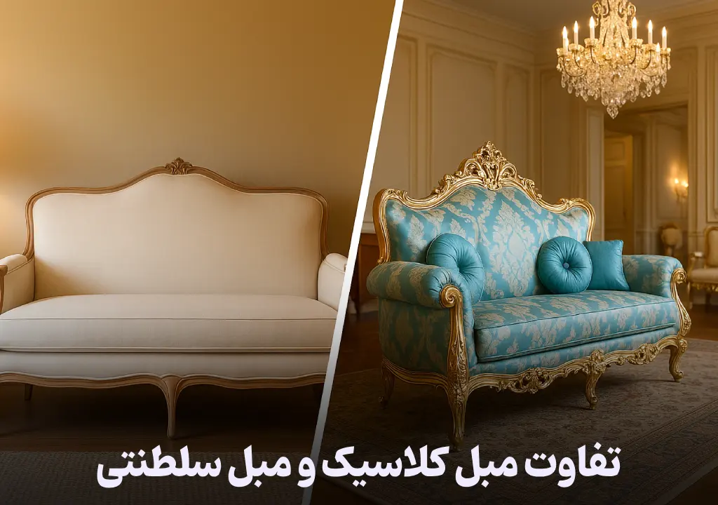 تفاوت مبل کلاسیک و مبل سلطنتی