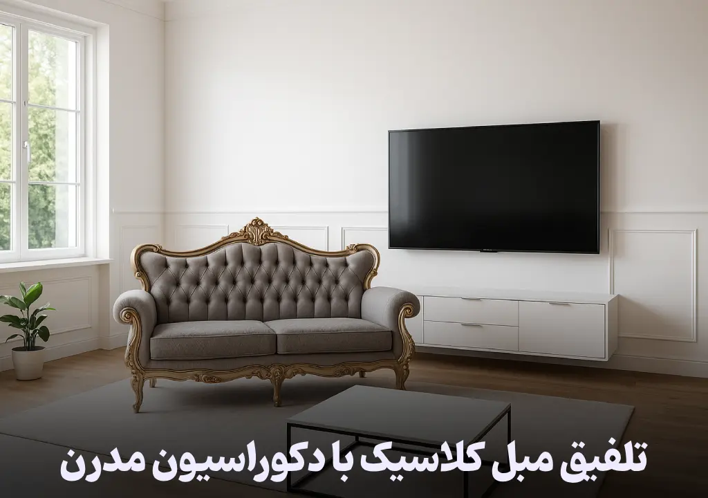 تلفیق مبل کلاسیک با دکوراسیون مدرن