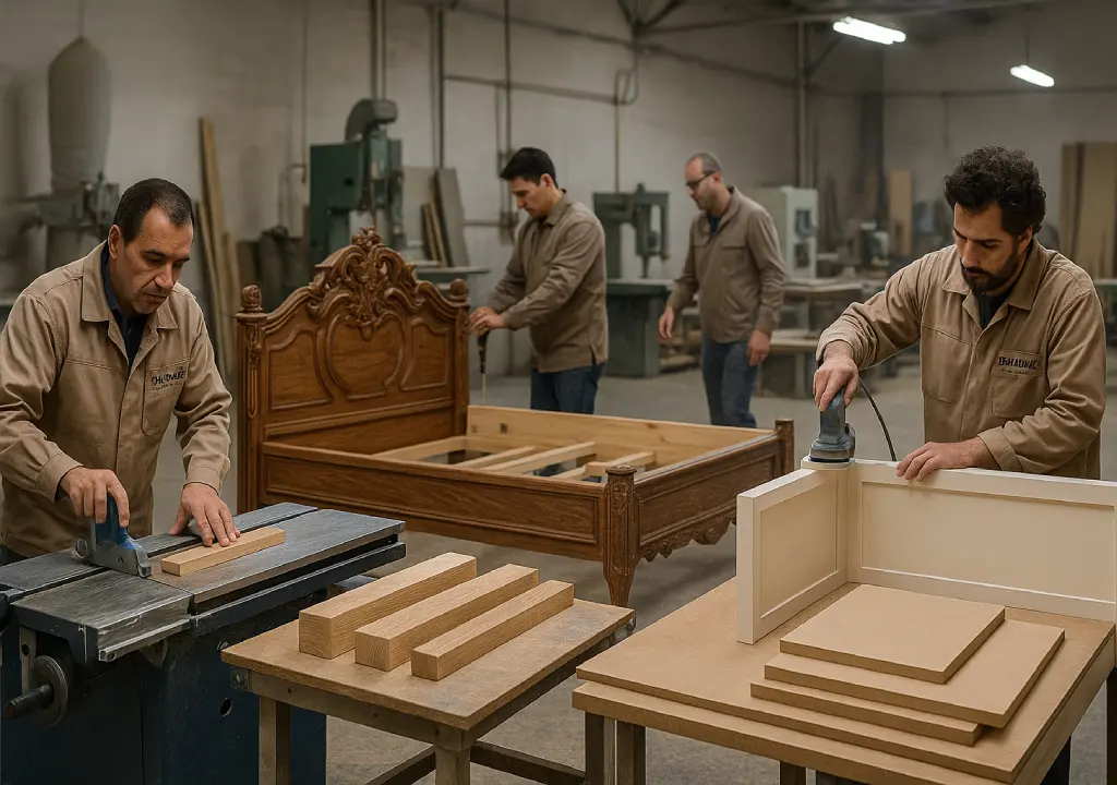 تفاوت تخت خواب چوبی با تخت ام دی اف