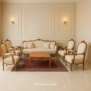 مبل نئوکلاسیک ۳ گل فرانسوی