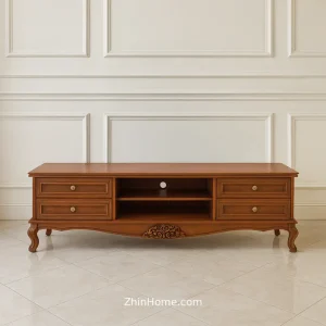 میز تلویزیون نئوکلاسیک ۳ گل فرانسوی