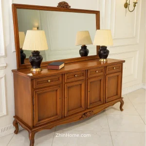 کنسول آینه نئوکلاسیک ۳ گل فرانسوی