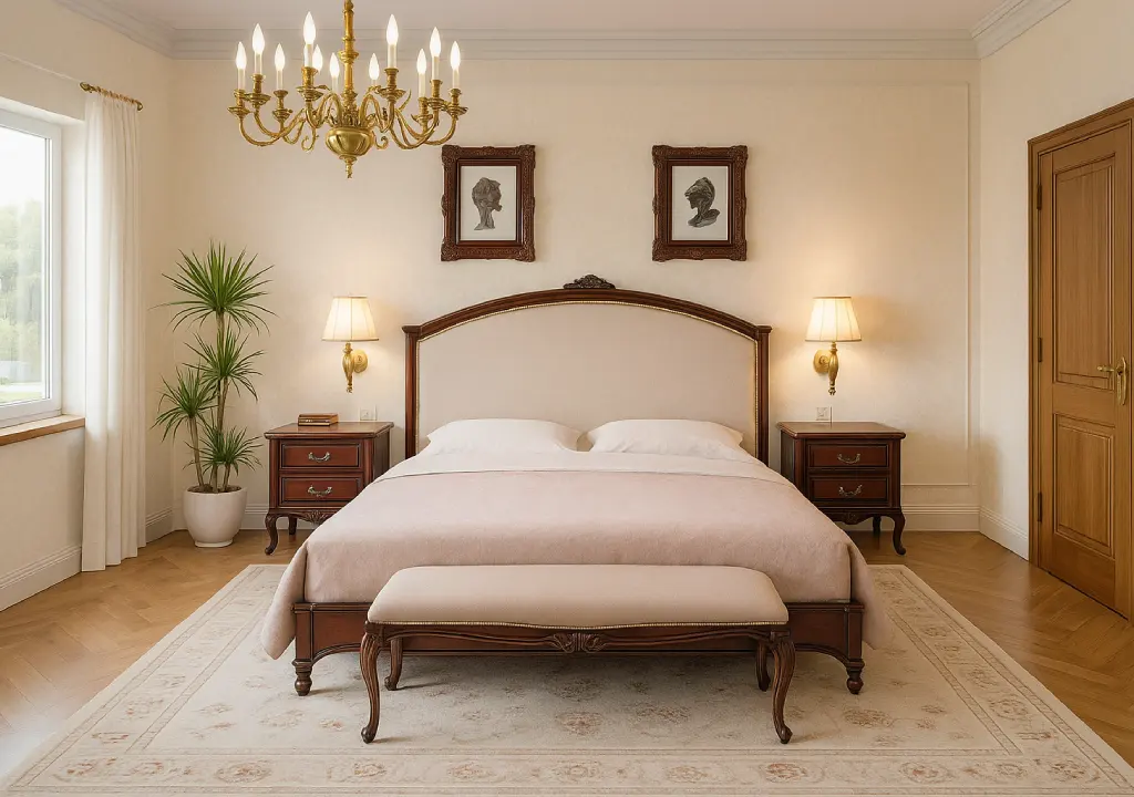 چیدمان سرویس خواب در اتاق بزرگ