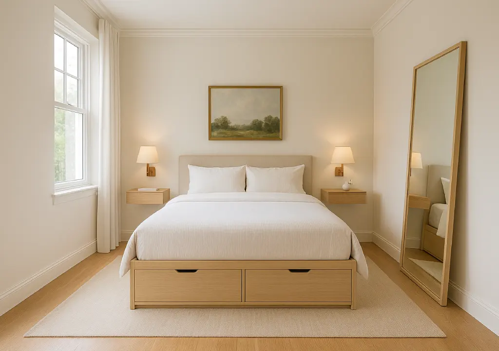 چیدمان سرویس خواب در اتاق کوچک